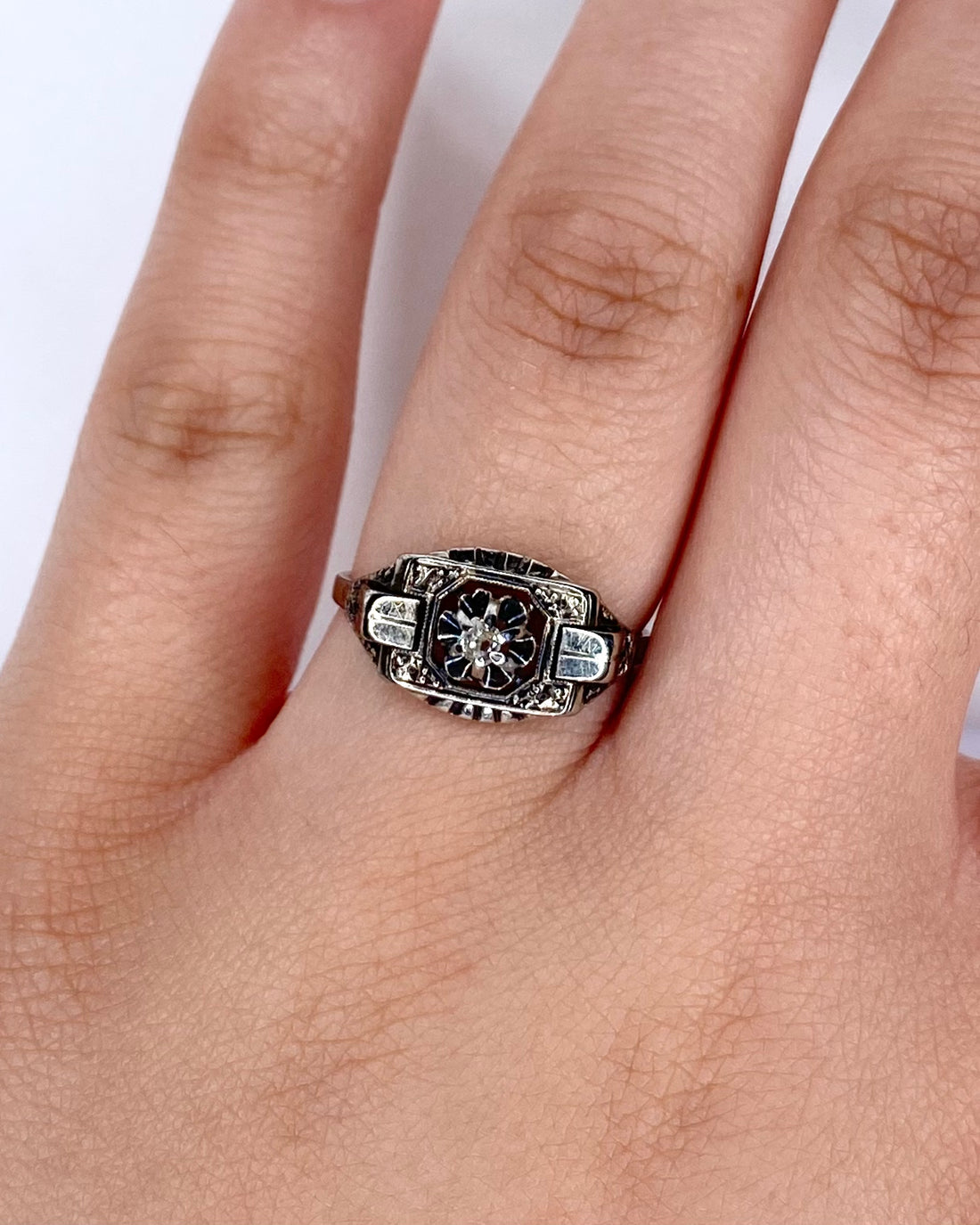 Bague Art-Déco Diamant "Melissa"