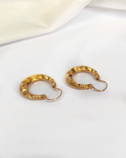Yellow Gold Hoop Earrings "Flavie"
