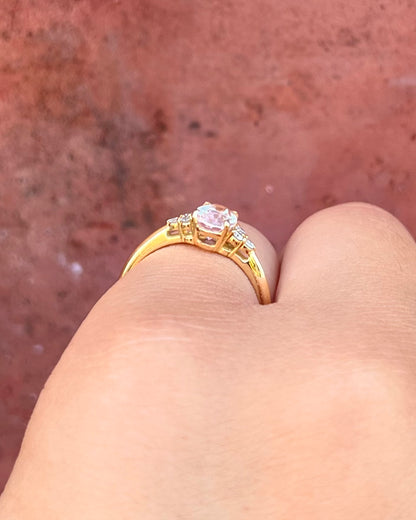 Bague Trilogie Quartz 0.80 carat &amp; Diamants "Adèle"