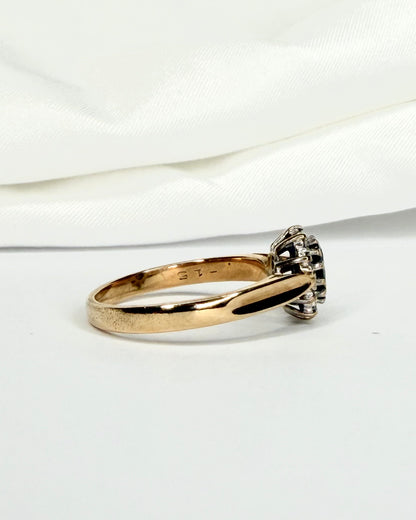 Bague marguerite saphir et diamants "Gisèle"* - Lyon - Elliade Paris