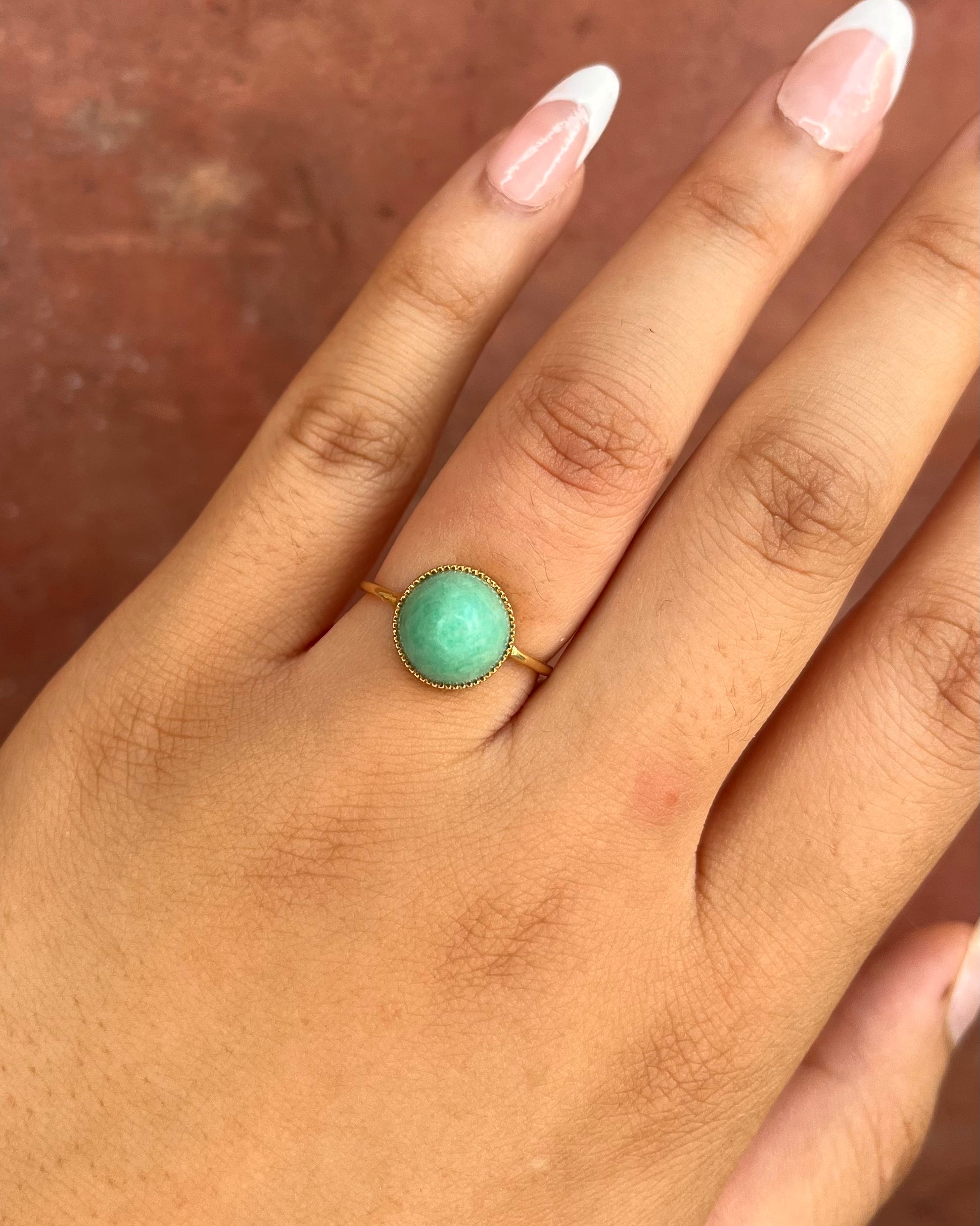 Solitaire Turquoise Ring 5.40 carats "Servane"