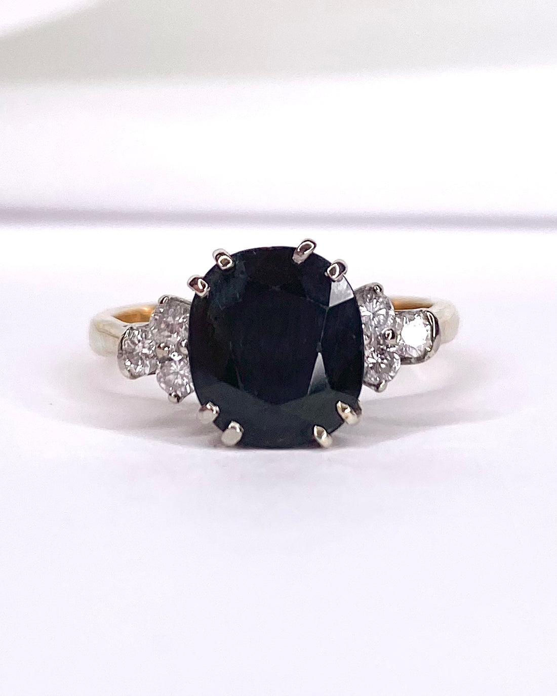 Bague trilogie saphir et diamants "Malory" - Lyon - Elliade Paris