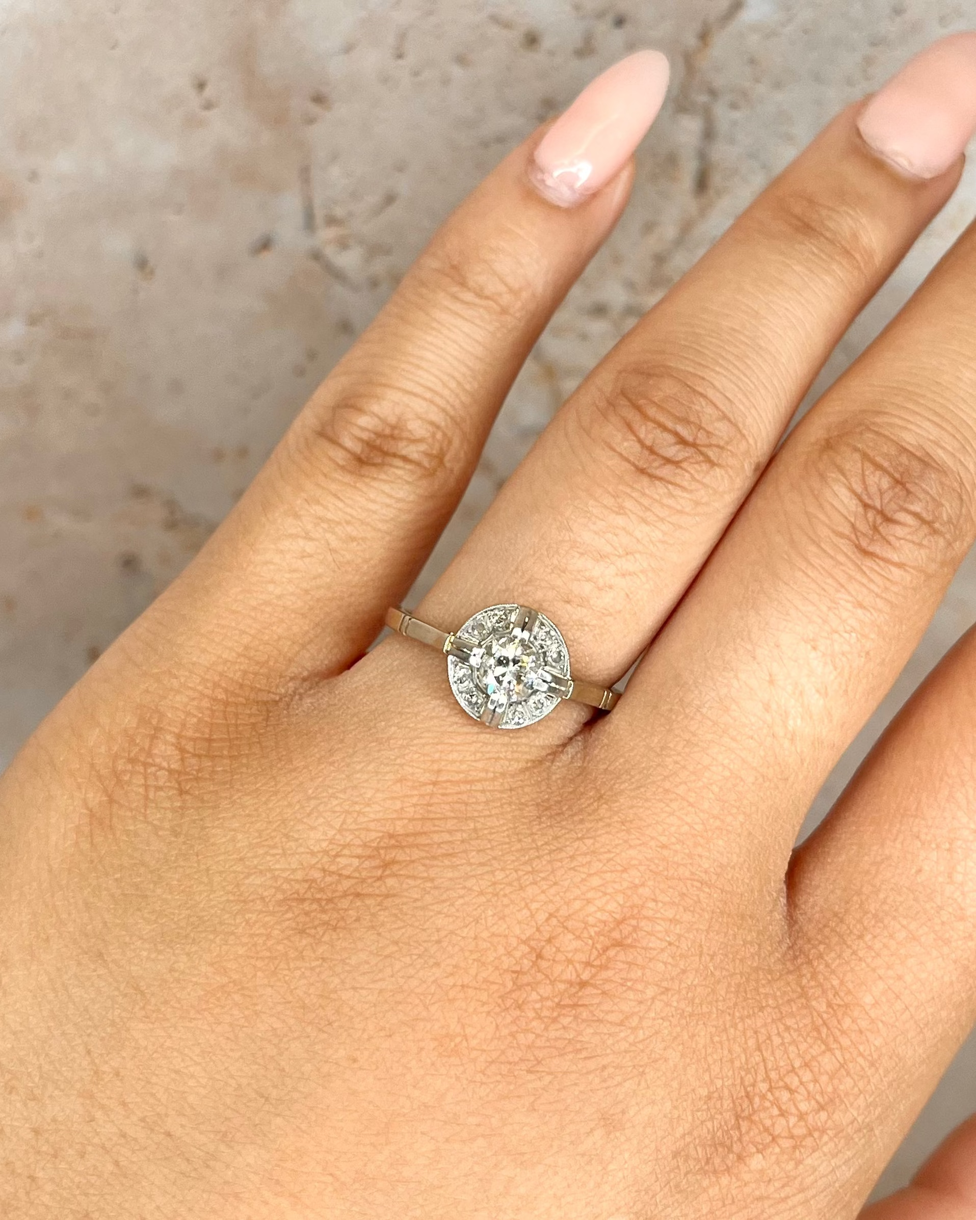 Art Deco Diamond Ring 0.71 Carat "Emilie"