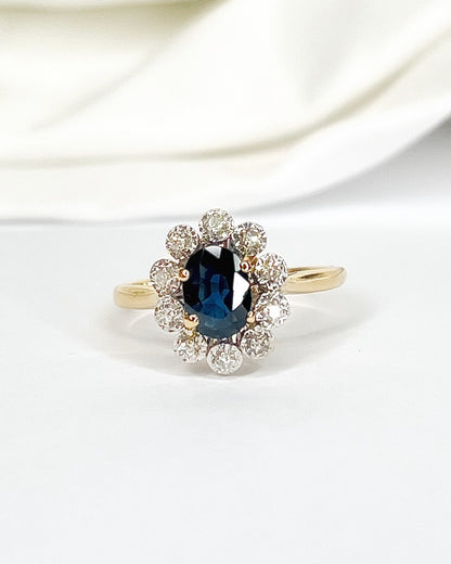Anillo Marguerite Zafiro 1.20 quilates y Diamantes "Célia"
