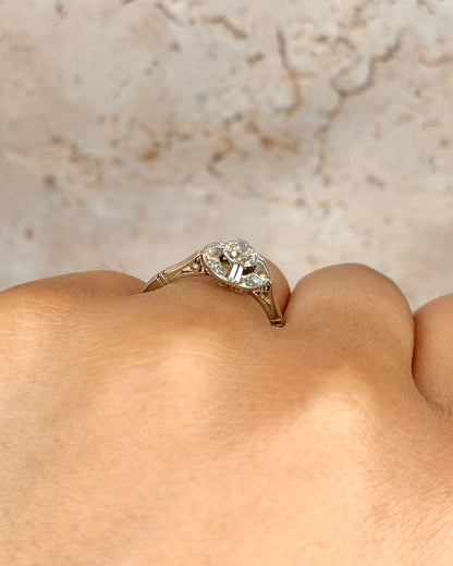 Art Deco Diamond Ring 0.71 Carat "Emilie"