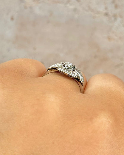 Anillo Art Déco con diamantes "Telma"