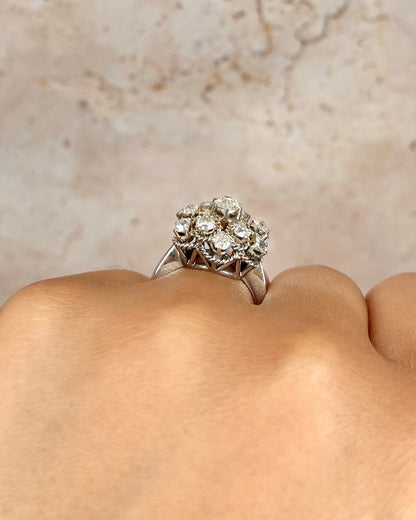 Anillo Flor Diamantes 1.33 quilates "Mélissa"