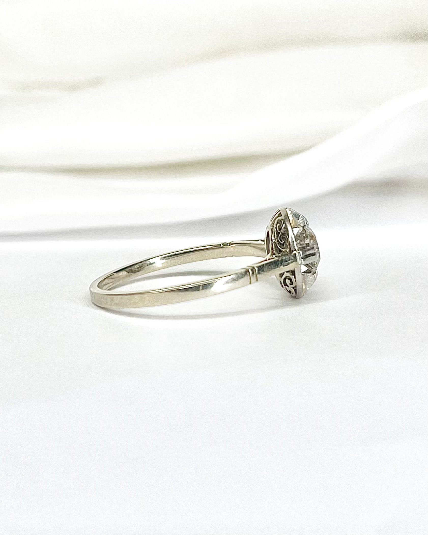 Art Deco Diamond Ring 0.71 Carat "Emilie"