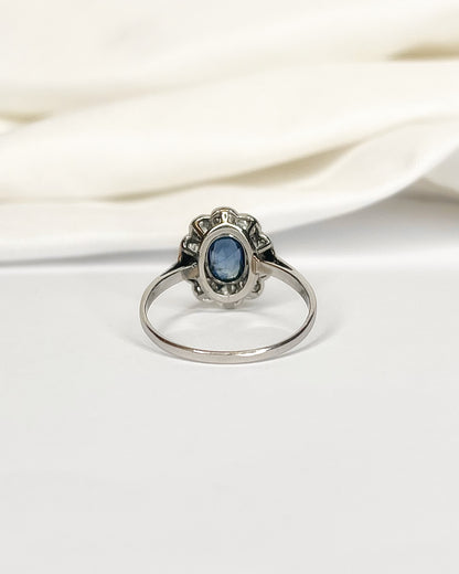 Anillo Marguerite Zafiro 0,85 quilates y Diamantes 0,70 quilates "Laurine"