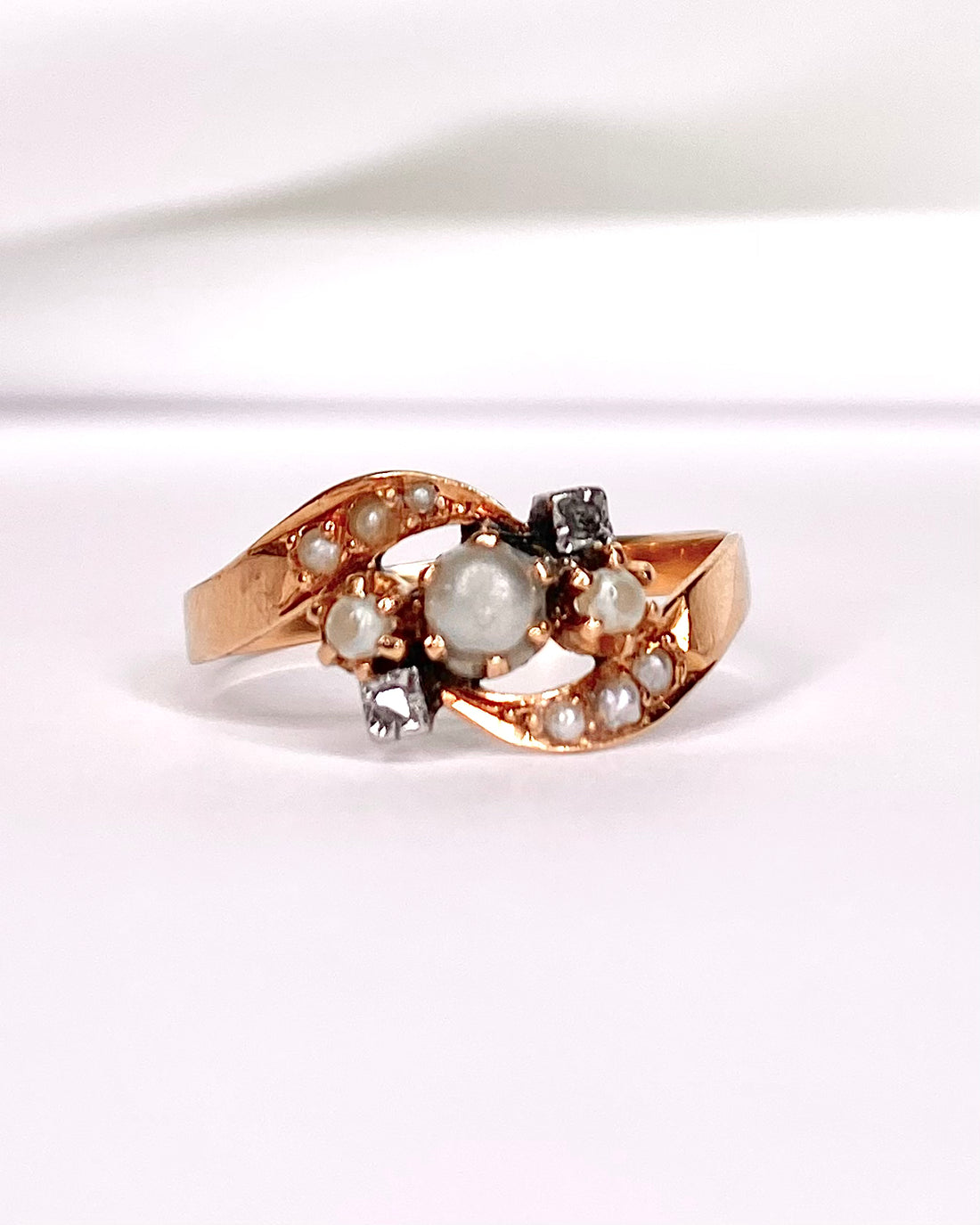 Bague perles et diamants "Liliana" - Lyon - Elliade Paris