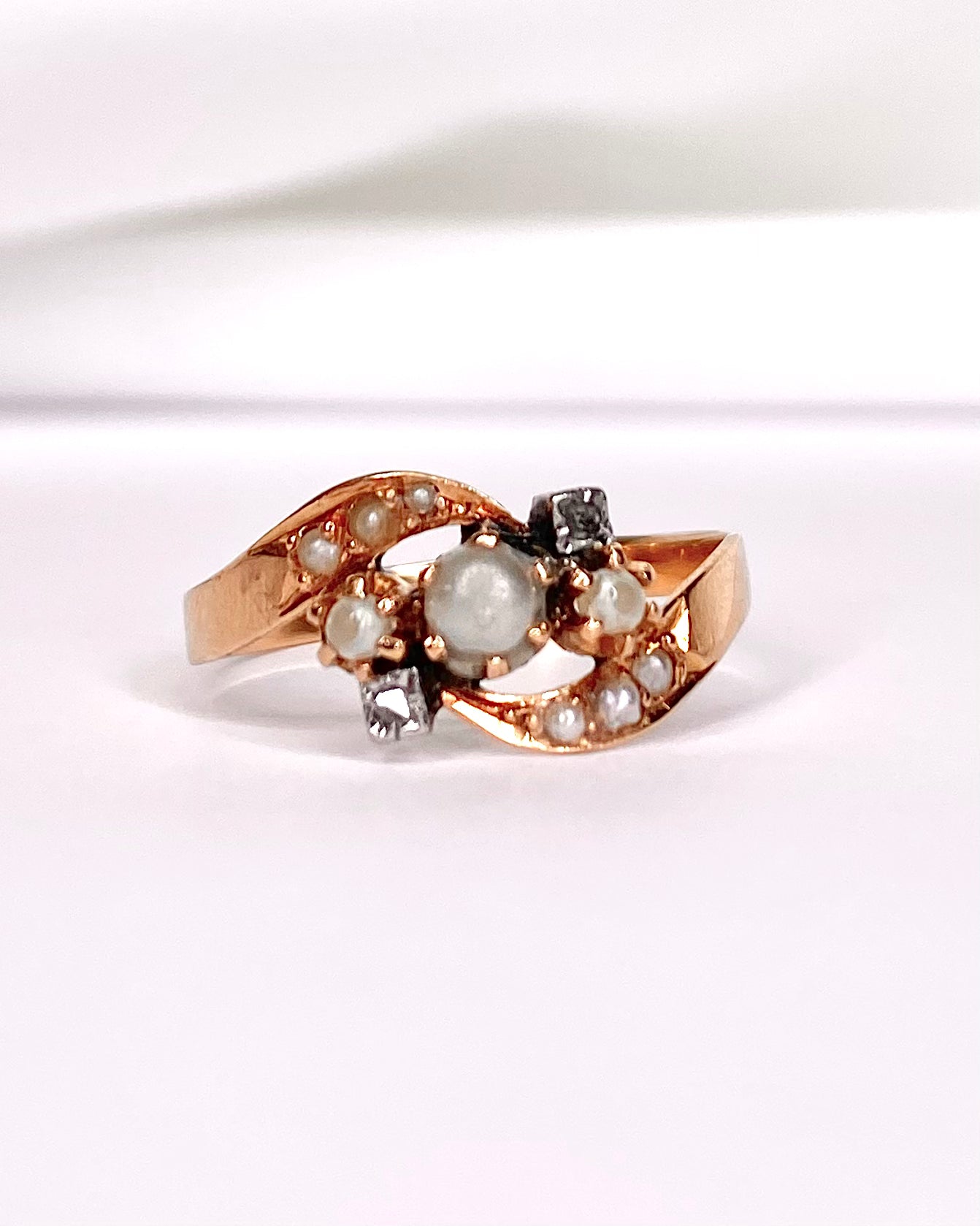 Bague perles et diamants "Liliana" - Lyon - Elliade Paris