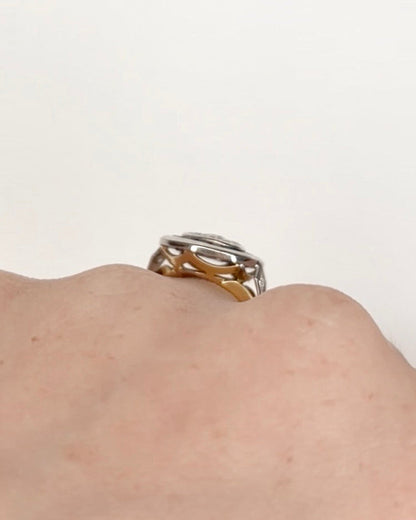 Anillo Art Déco con zafiros 0,80 quilates y diamantes 0,36 quilates "Zita"