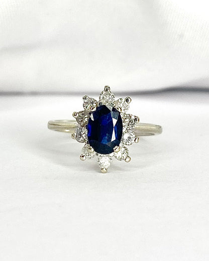 Anillo Marguerite Zafiro 0,75 quilates y Diamantes 0,40 quilates "Palmire"