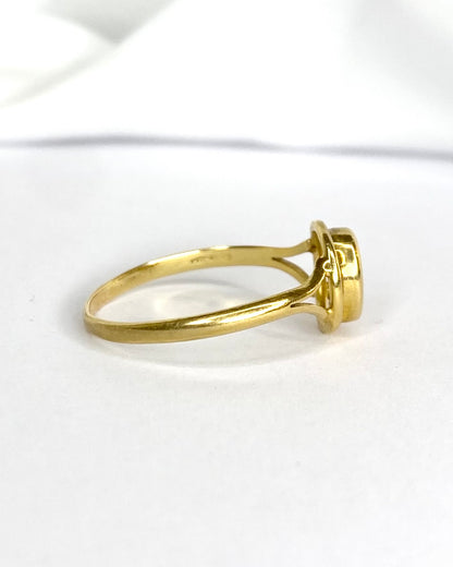 Bague Solitaire Corail "Flora"