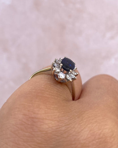 Anillo Marguerite Zafiro 0,75 quilates y Diamantes 0,40 quilates "Palmire"