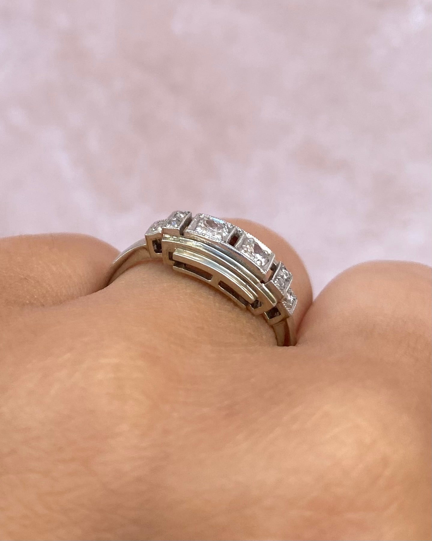 Art Deco Diamond Ring 0.23 Carat "Angelina"