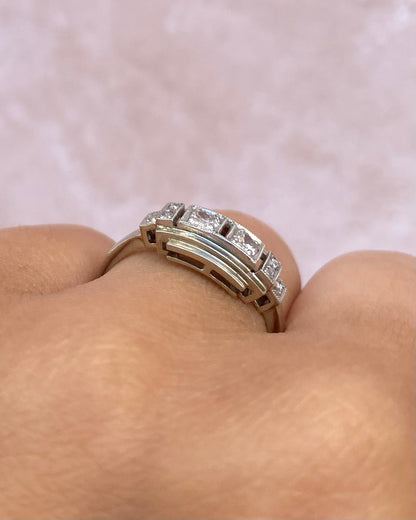 Art Deco Diamond Ring 0.23 Carat "Angelina"
