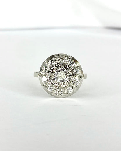 Anillo Art Déco Diamantes 0,82 quilates "Eveline"