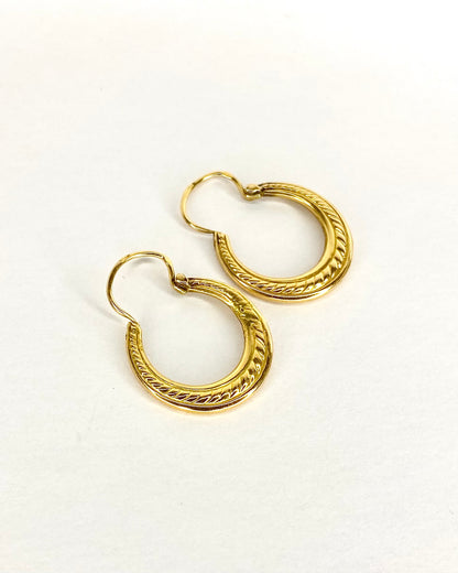 18-Carat Yellow Gold Hoop Earrings "Maïa"