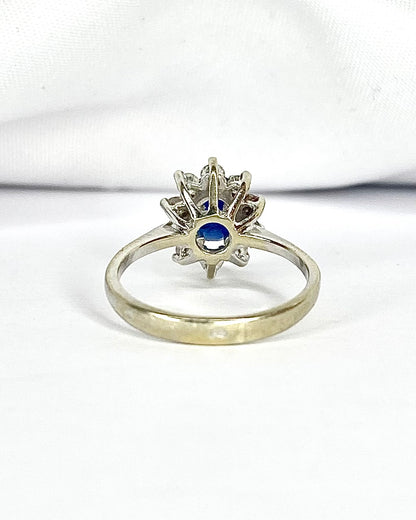 Anillo Marguerite Zafiro 0,75 quilates y Diamantes 0,40 quilates "Palmire"