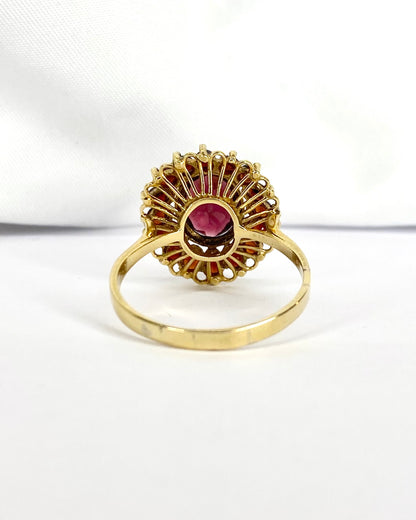 Bague Marguerite Grenats 2.07 carats "Ilda"