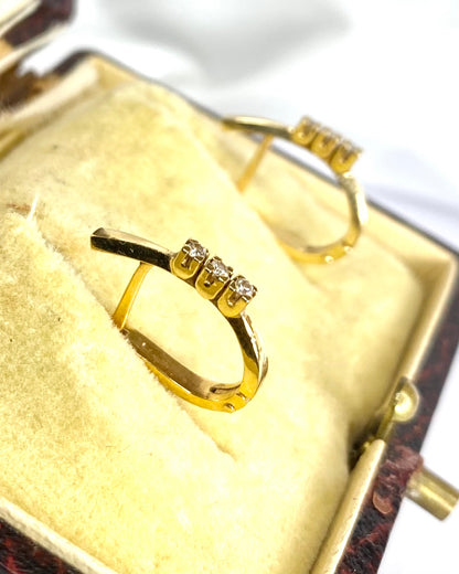Pendientes de Media Aro con Diamantes "Malika"