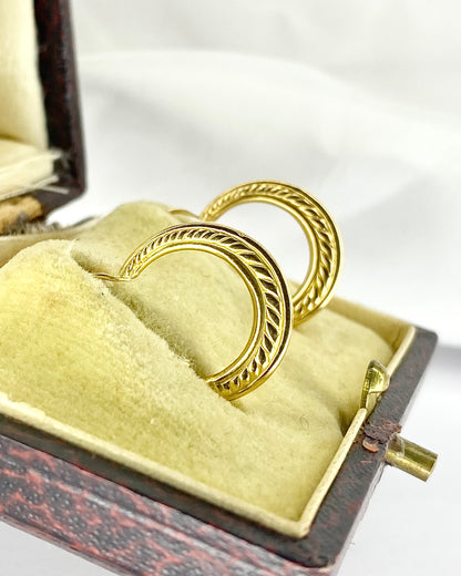 18-Carat Yellow Gold Hoop Earrings "Maïa"