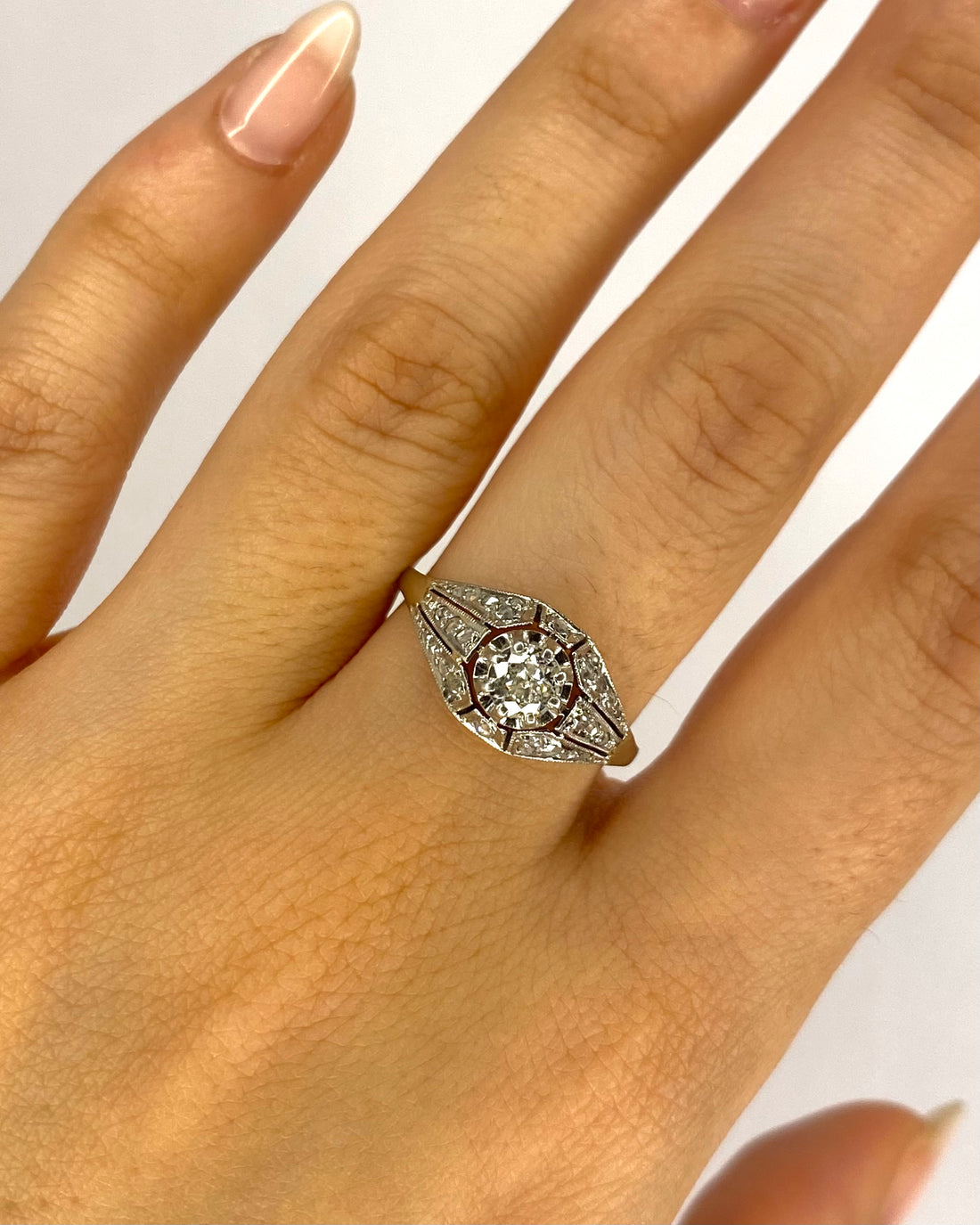 Bague Art-Déco Diamants 0.48 carats "Pamela"