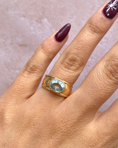 Aquamarine 1.75 Carat Band Ring "Amélia"