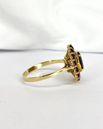Bague Marguerite Grenats 2.07 carats "Ilda"