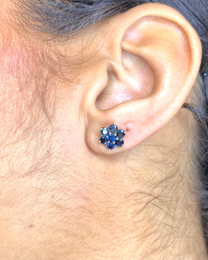 "Clélia" Daisy Sapphire Earrings*