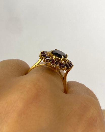 Bague Marguerite Grenats 2.07 carats "Ilda"