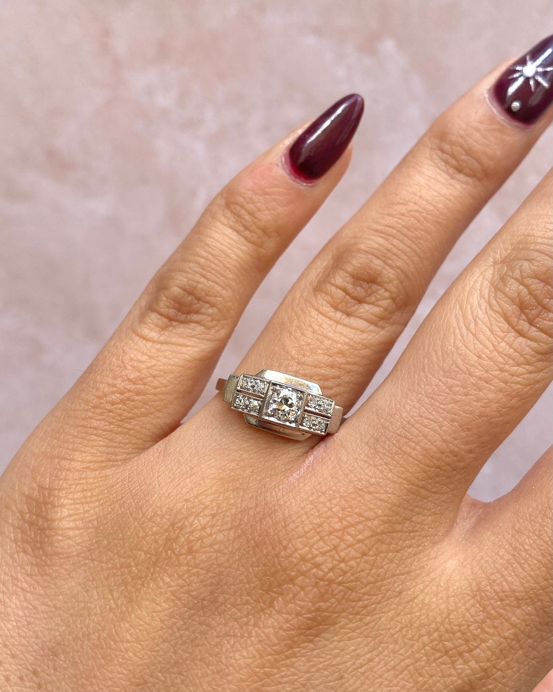 Bague Art-Déco Diamants 0.26 carat "Esmée"