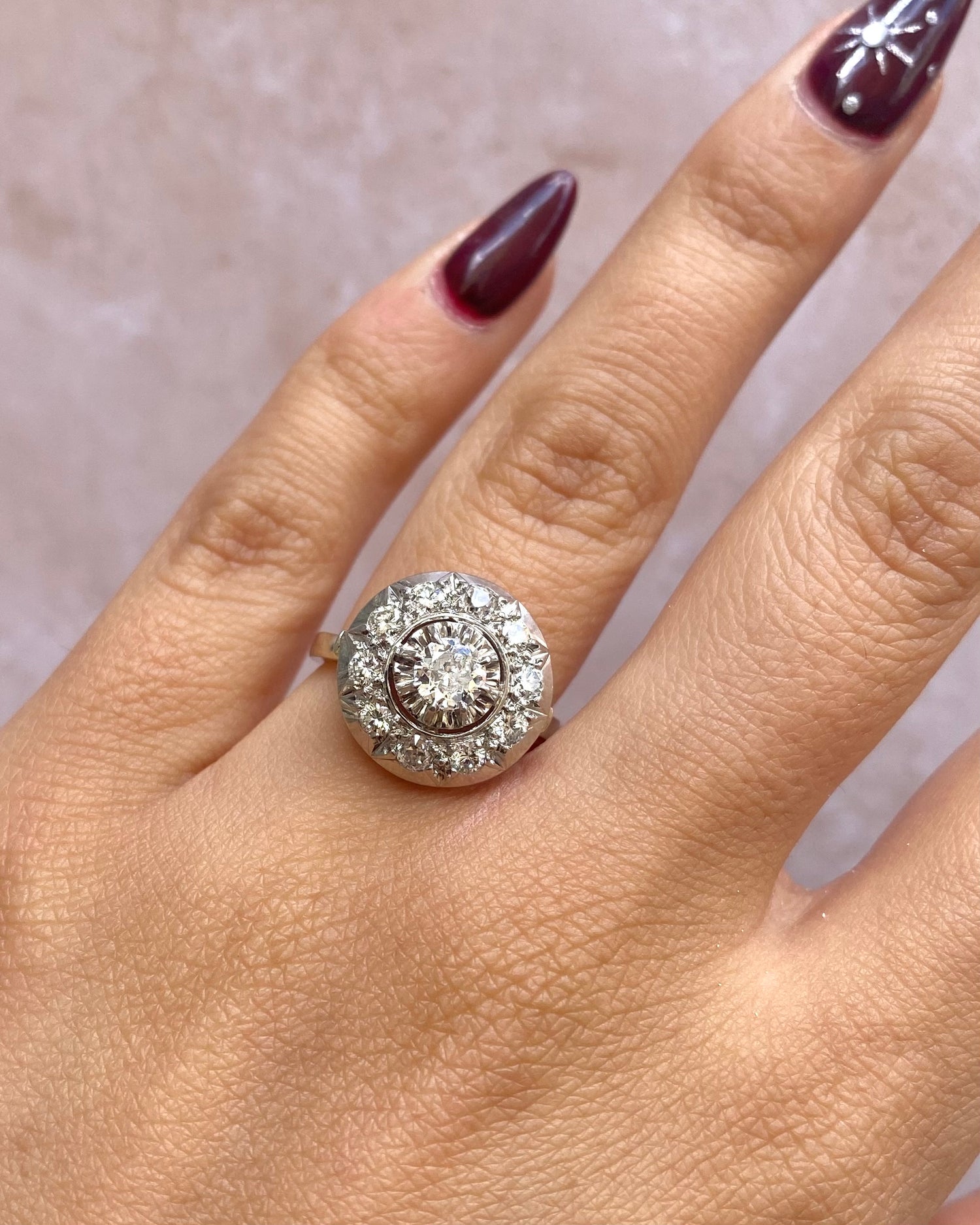 Anillo Art Déco Diamantes 0,82 quilates "Eveline"