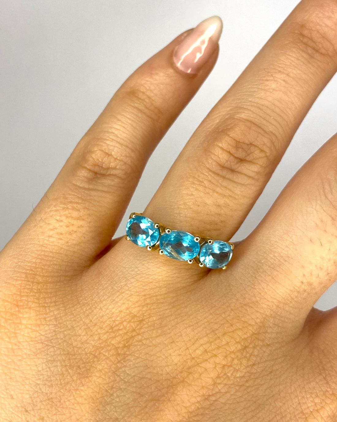 Bague Trilogie Apatites 3 carats "Armande"