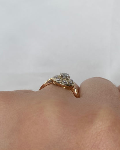 Bague Marguerite Art-Déco Diamants 0.70 carat "Sam"