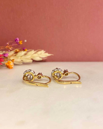 Dormeuses Vintage Diamants &quot;Danaé&quot; - Elliade Paris