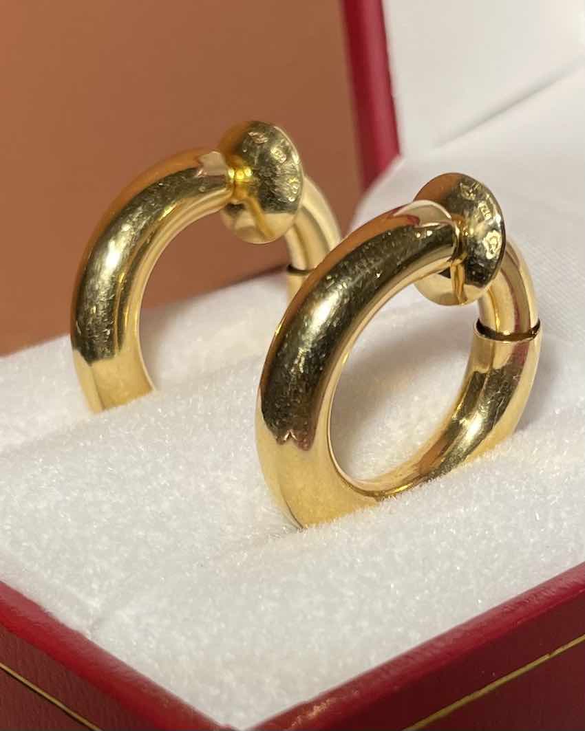 Vintage Gold Hoop Earrings "Martine"