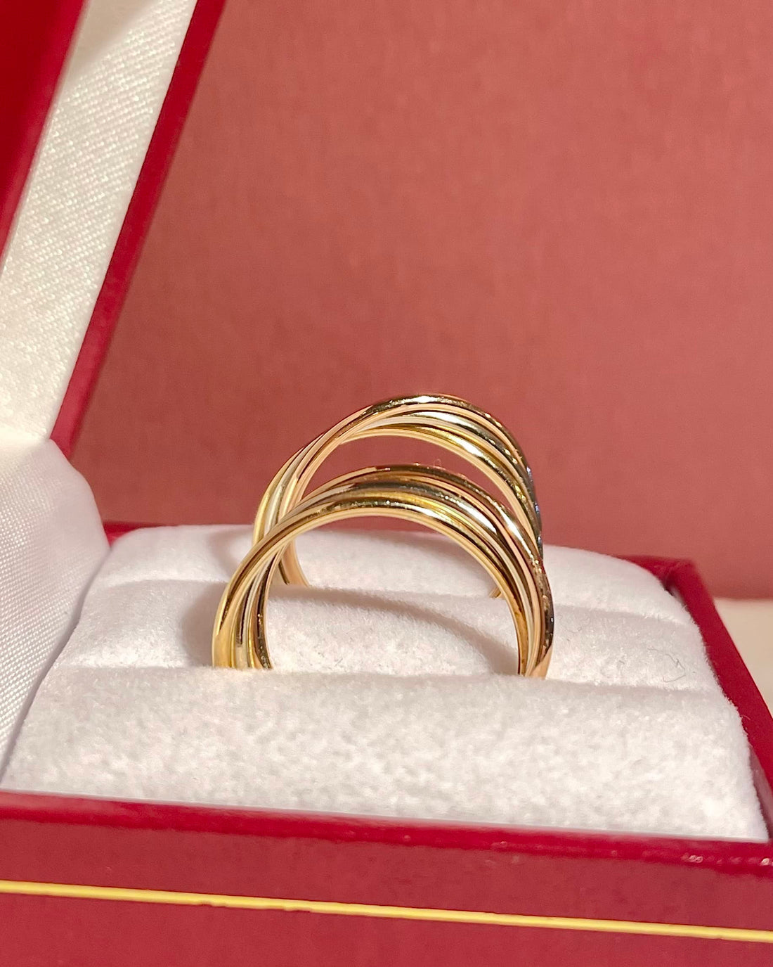 Vintage "Noalie" Three Gold Twisted Hoop Earrings