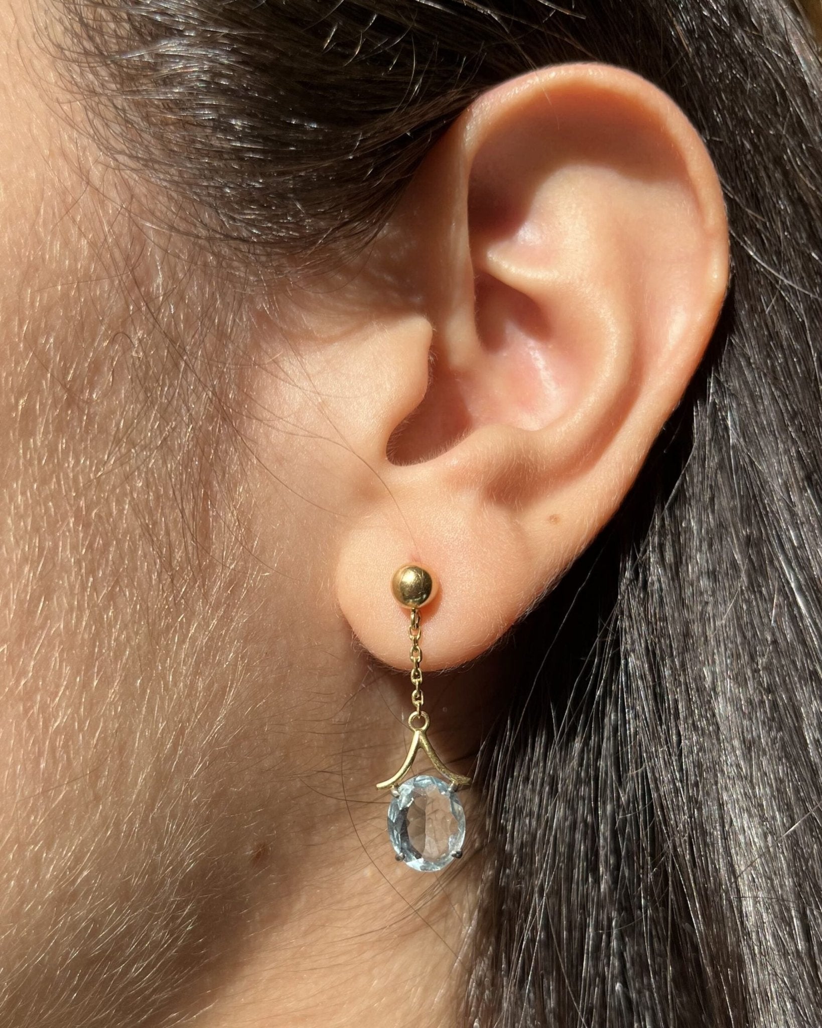Boucles Aigue Marine &quot;Calypso&quot; - Elliade Paris