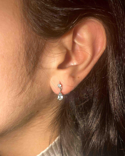 Boucles Aigue-Marine &quot;Ornella&quot;
