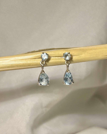 Boucles Aigue - Marine &quot;Ornella&quot; - Elliade Paris