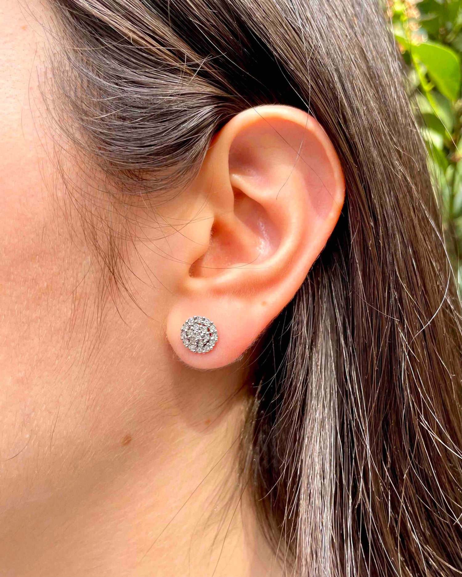 Pendientes vintage de diamantes "Ysaline"