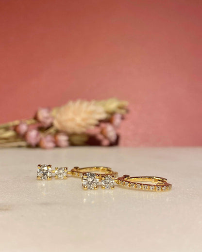 Boucles Pendantes Diamants 0.61 carat &quot;Delila&quot;