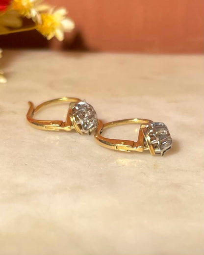 Dormeuses Diamants Or &amp; Platine &quot;Sacha&quot;