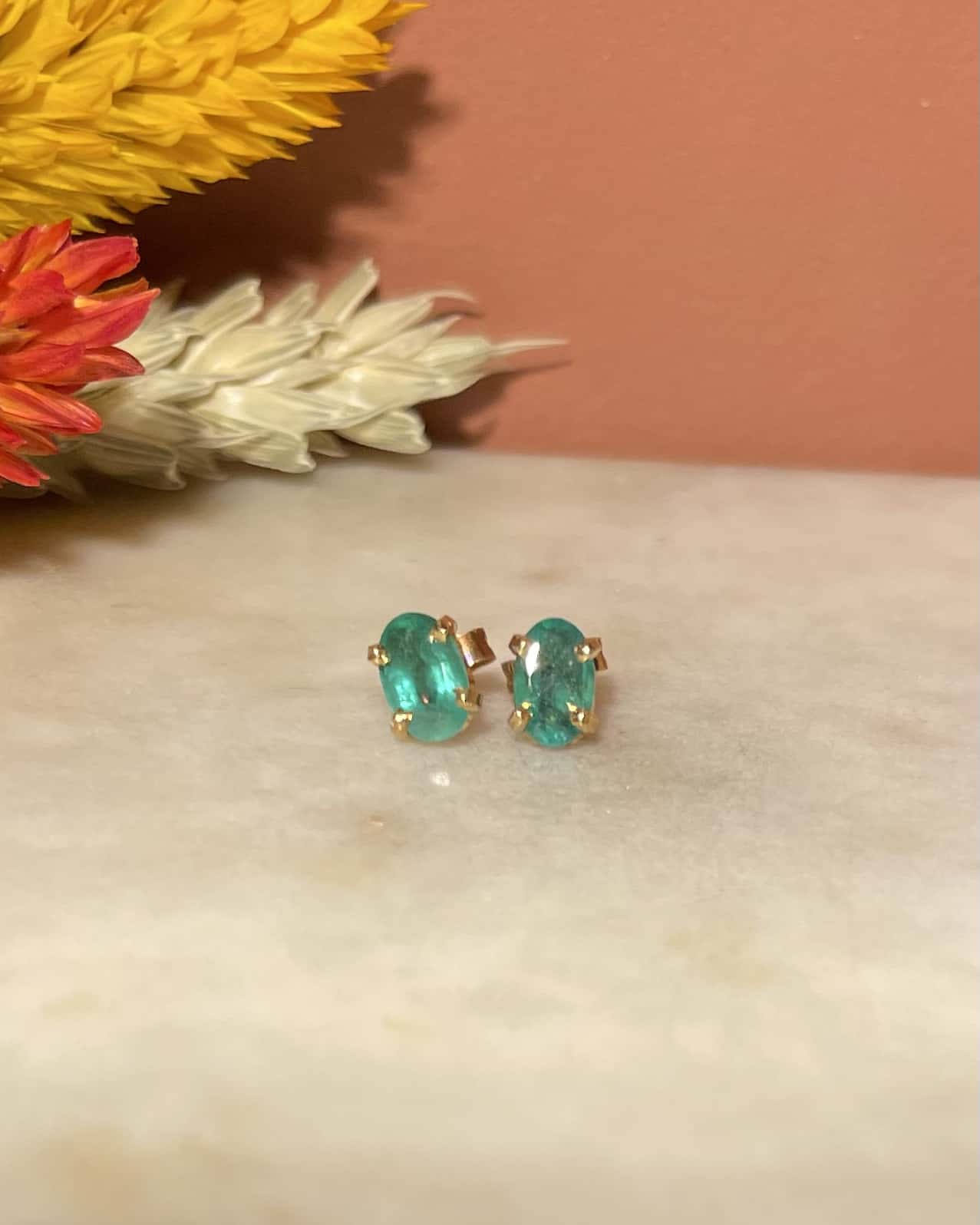 Vintage Emerald "Nova" Earrings
