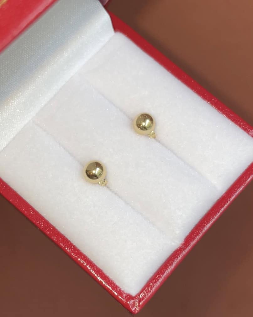 Pendientes de perla dorada "Araly"