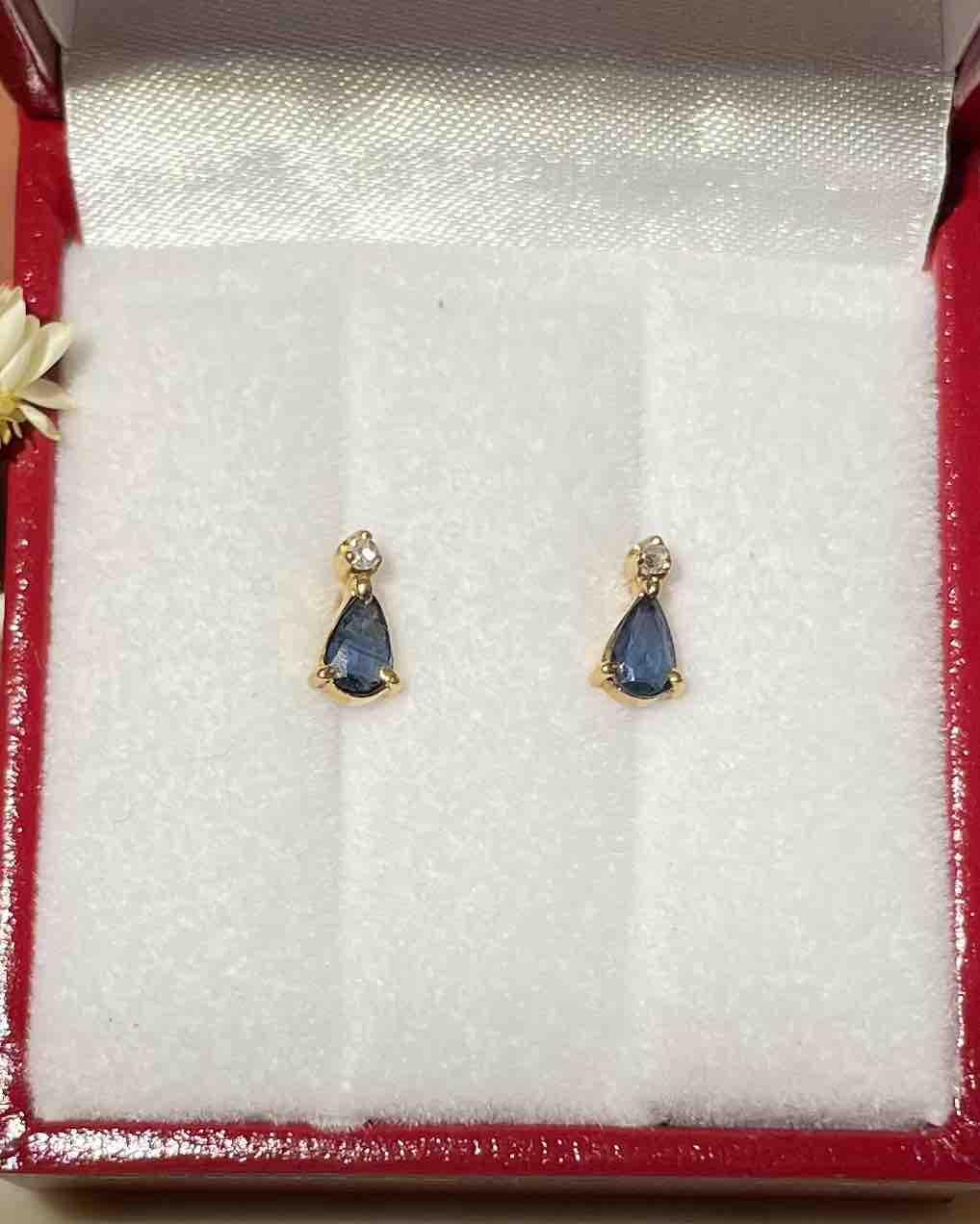 Sapphire &amp;amp; Diamond "Crystal" Earrings