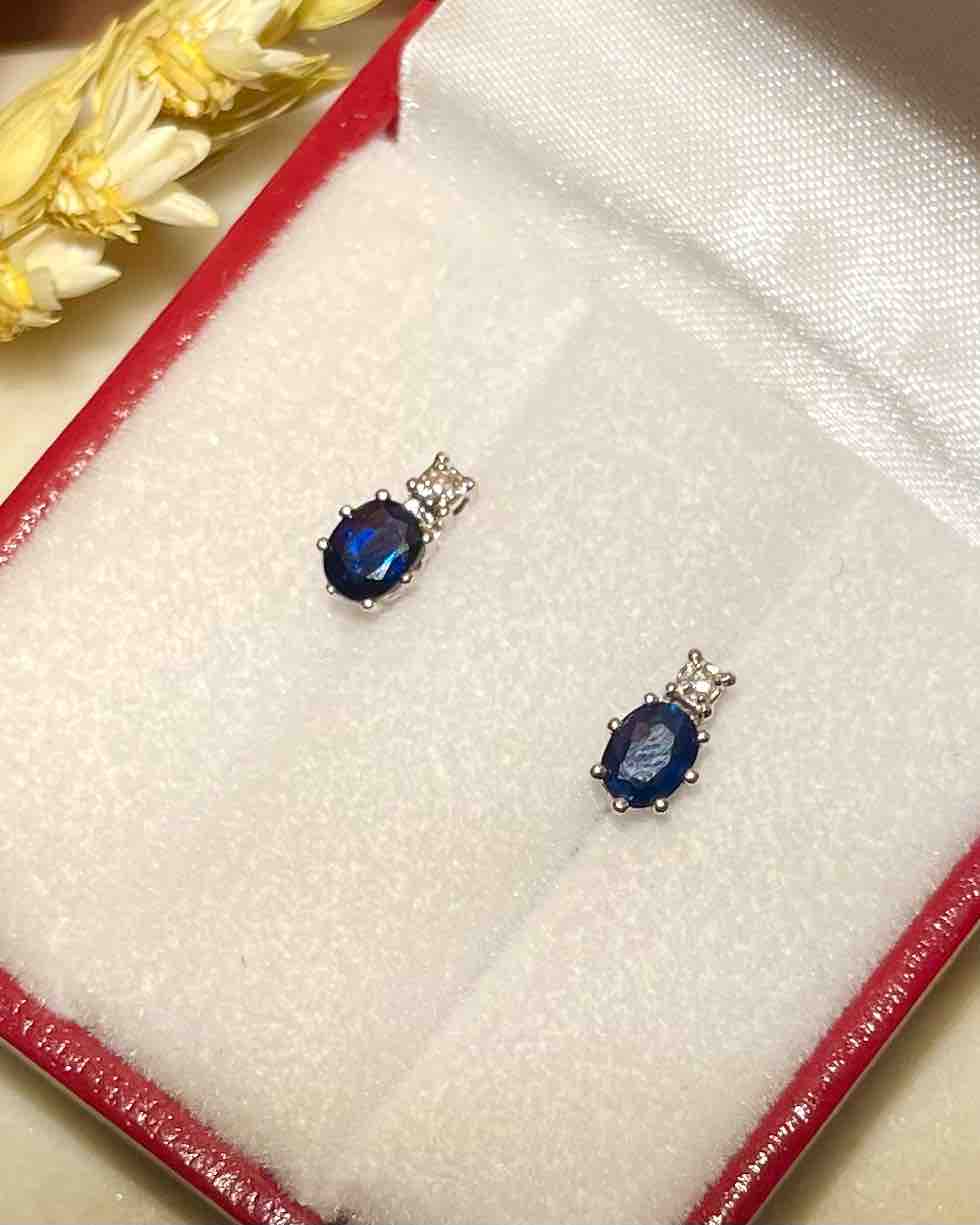 "Miranda" Sapphire &amp;amp; Diamond Earrings