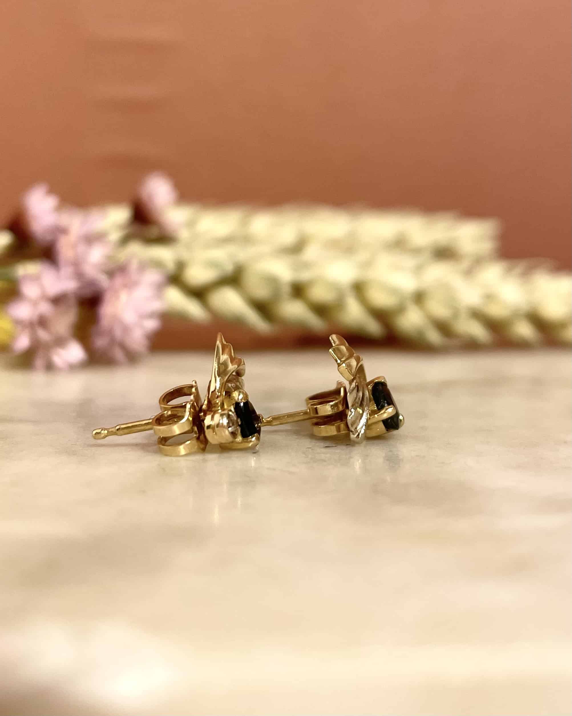 Pendientes de zafiro y diamantes "Lianna"